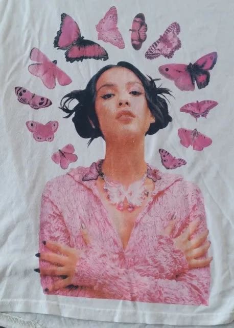 RARE NEW 2022 Olivia Rodrigo Sour Butterfly Face Tour Dates white shirt Large L $39.90 - PicClick