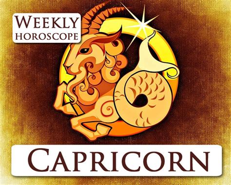 Capricorn weekly horoscope - Capricorn horoscope for this week