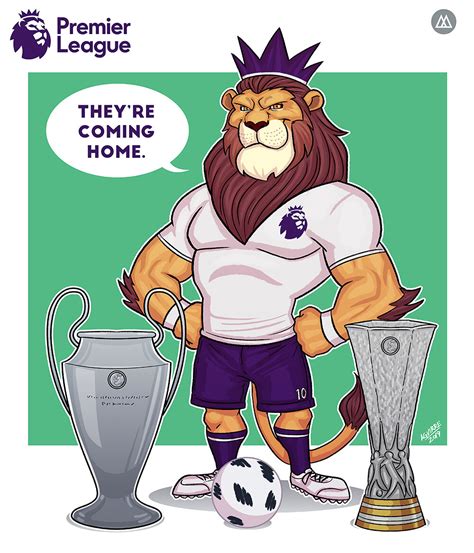 ArtStation - Premier League Lion Mascot - They're Coming Home