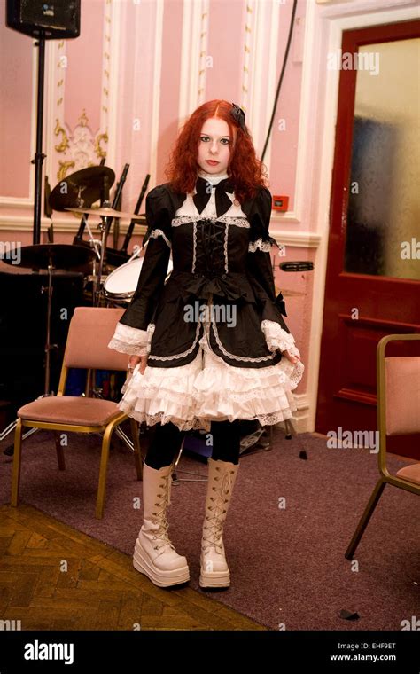 Young girl in Lolita fashion at Whitby Goth Weekender Stock Photo ...