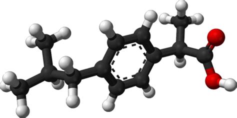 Ibuprofen molecule 3d image | Public domain vectors