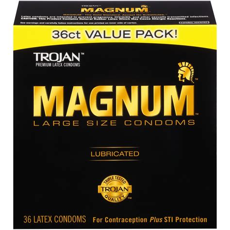 Trojan Magnum Large Size Lubricated Condoms - 36 count - Walmart.com