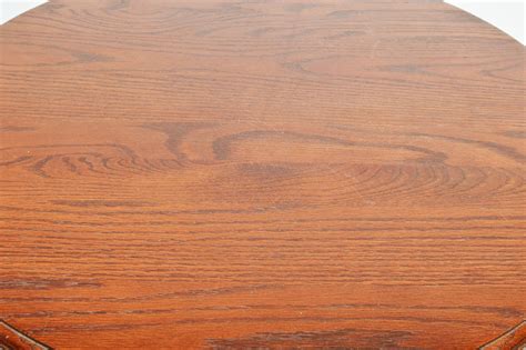 Solid Oak Pedestal Side Table | EBTH