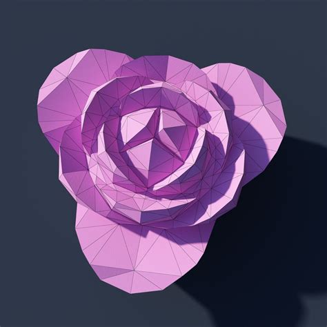 Create your own paper sculpture flower Rose Origami Rose, Office Paper, Low Poly Models, Paper ...
