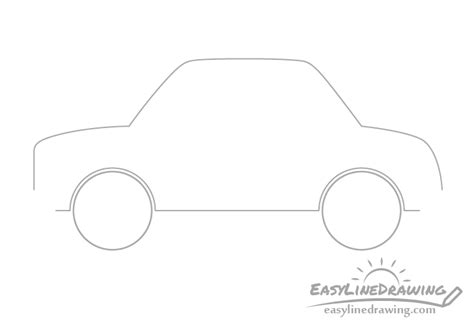 How to Draw a Cartoon Car in 12 Steps - EasyLineDrawing