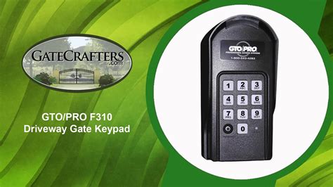 How To Use GTO/PRO F310 Driveway Gate Keypad - YouTube