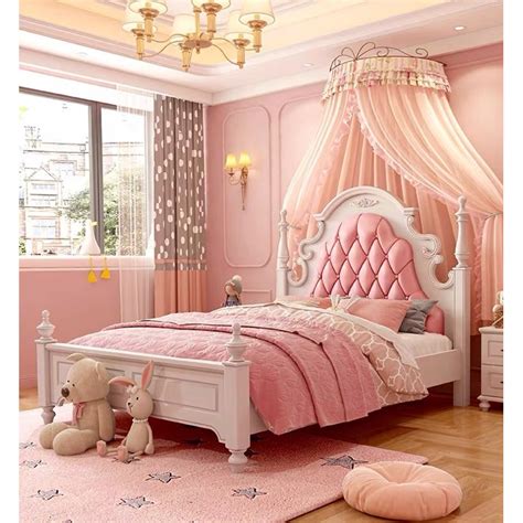 Queen Children Pink Princess Bed European Bed Frame Premium Quality ...