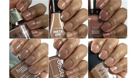Nude Nail Polishes on Brown Skin - YouTube