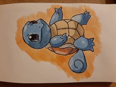 Tried out a squirtle to practice control, I think he turned out cute ...