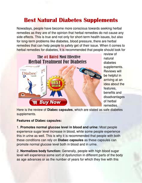 Best Natural Diabetes Supplements by Zackery Bonde - Issuu