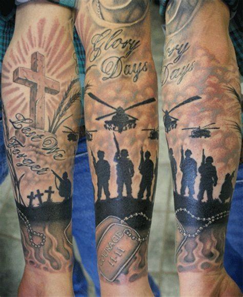 Mejores 40 diseños de tatuajes militares para hombres | Tatuajeclub.com