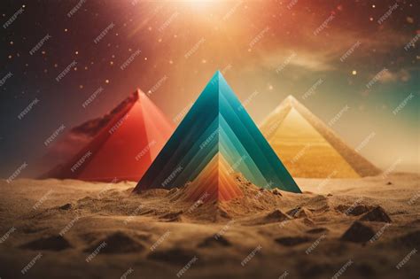 Premium Photo | Abstract triangle pyramid background ar c