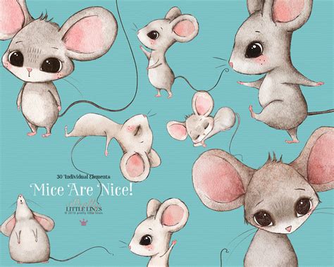 Woodland Mouse Clipart Woodland Baby Animals Cute Mouse - Etsy UK