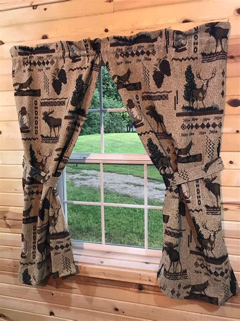 Rustic Cabin Curtains - Etsy