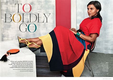 Mindy Kaling Dons Colorful Fashion for InStyle by Bjarne Jonasson ...