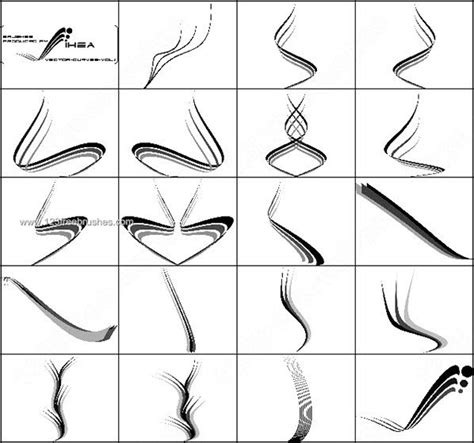 Curves Line Brush Photoshop | Photoshop Free Brushes | 123Freebrushes