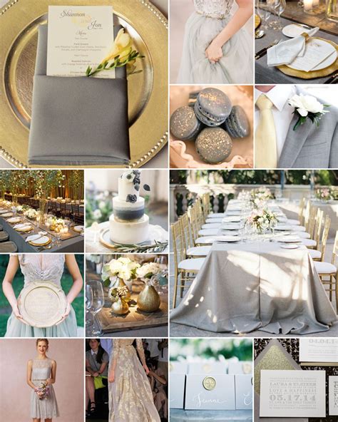 Grey and Gold Weddings