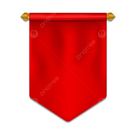 Realistic Red Flag Hanging, Hanging Flag, Realistic Flag, Red Flag PNG and Vector with ...