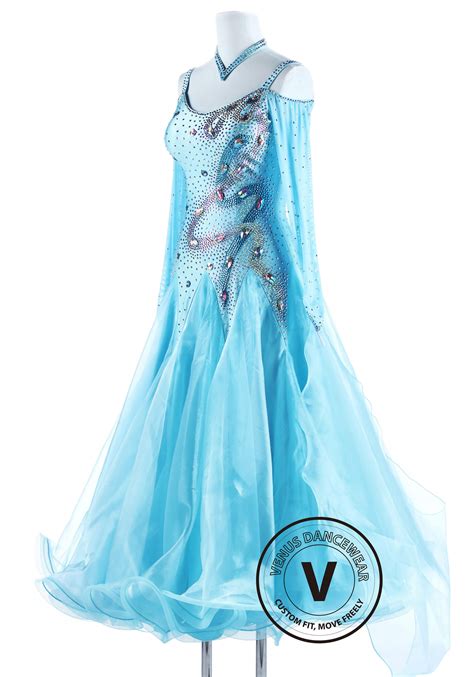 Baby Blue International Standard Waltz Ballroom Competition Dress