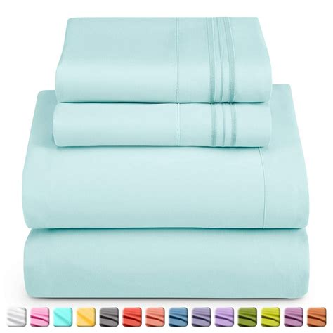 Queen Size Bed Sheets Set by Nestl Bedding - Deep Pocket 4 Piece Bed Sheet Set - 1800 Hotel ...