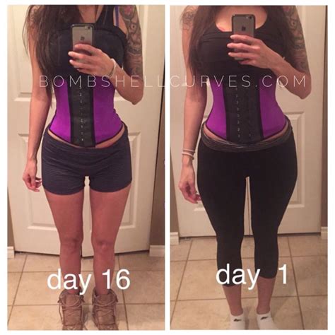 16 Day Waist Training Results from Bombshell Curves Corset Training, Waist Training, Waist ...