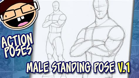 How to Draw a MALE STANDING POSE (Version 1) | Narrated Easy Step-by-Step Tutorial - YouTube