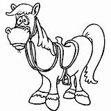 Horses Cartoon Coloring Page  Home sketch template