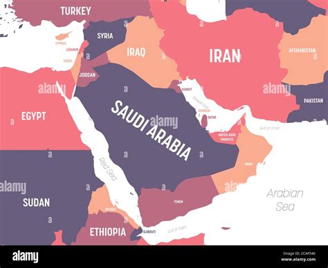 Middle East Arabian Peninsula Map