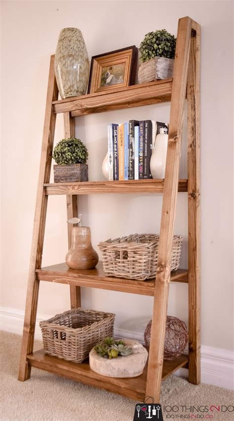 Diy Corner Ladder Bookshelf - 30 Ladder Bookshelf DIYs and Bookcase Plans | Ideas for DIY / Next ...