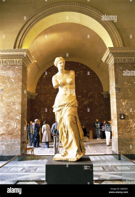 Statue of Venus de Milo in Louvre museum in Paris France Stock Photo ...