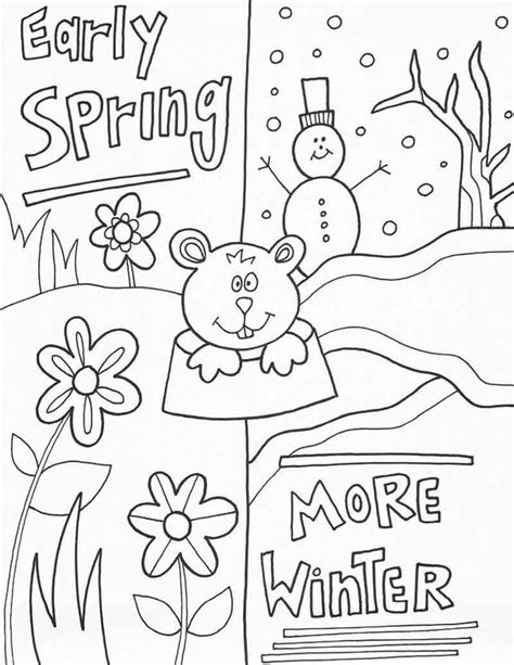 Spring Winter Groundhog Day Worksheet | Groundhog day activities, Groundhog day, February crafts