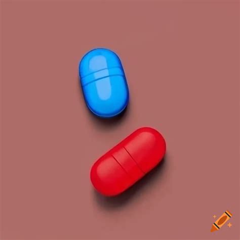 Red and blue pill symbolism on Craiyon