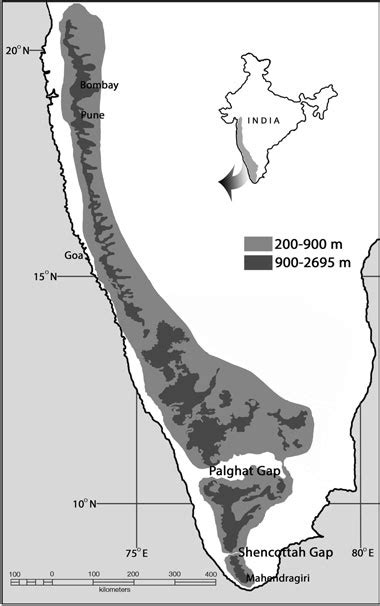 The Western Ghats: with an indication of the different altitudinal... | Download Scientific Diagram