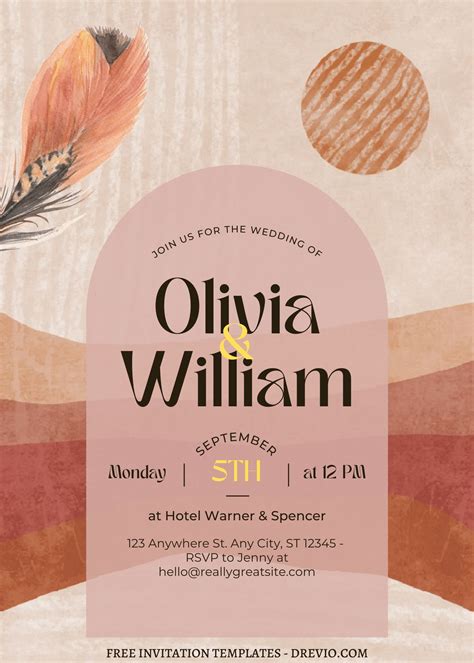 10+ Modern Boho Canva Invitation Templates | Download Hundreds FREE PRINTABLE Birthday ...