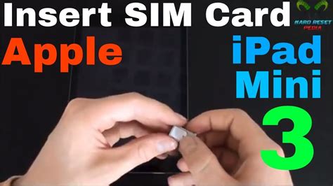 Apple iPad Mini 3 Insert SIM Card https://youtu.be/OyPiiPOqtW4 | Apple ...