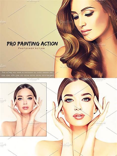 unlimited Pro Painting Action. Actions Creative Photoshop, Pencil Sketch, Photoshop Actions ...