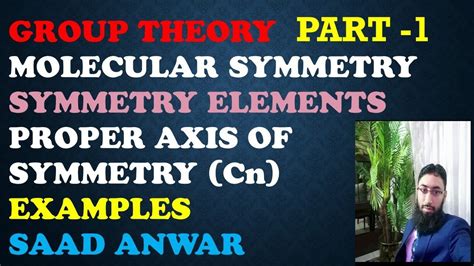 Molecular symmetry|Symmetry Elements|Symmetry Operations|Proper axis of ...