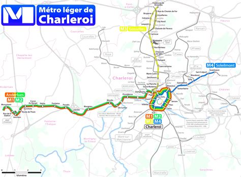 Charleroi metro map