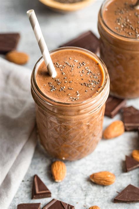 Chocolate Almond Milk Smoothie - Nourish and Fete