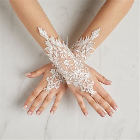 Wedding Lace Gloves - Etsy