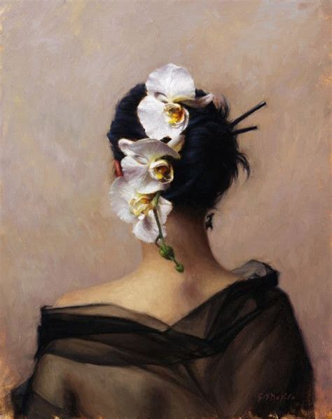 Grace Mehan DeVito (American, born 1965) "Cascading Orchid" | Kunst ideeën, Verfkunst, Artiesten