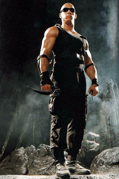 Vin Diesel as Riddick in Pitch Black (2000)/The Chronicles of Riddick ...