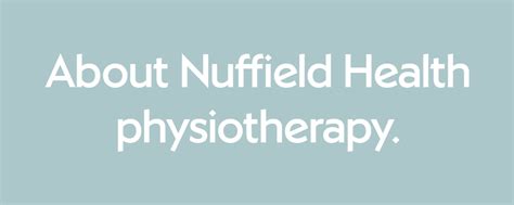 Physiotherapy FAQs - Help & Advice | Nuffield Health