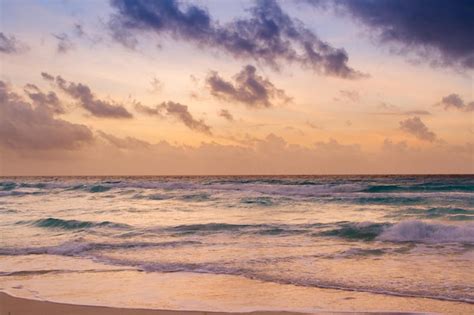 Premium Photo | Sunrise on the beach of the caribbean sea.