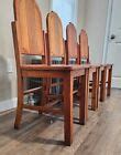 Set Of 4 Vintage Art Deco Dining Chairs- solid wood | eBay