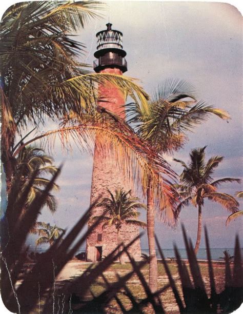 The historic Cape Florida Lighthouse at the Bill Baggs Cape Florida ...