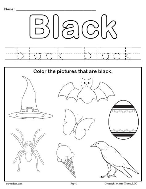 Color Black Worksheet | Color worksheets for preschool, Color worksheets, Preschool worksheets