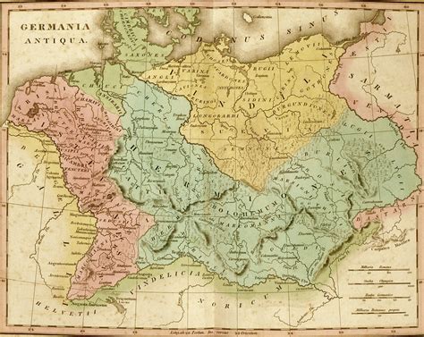 Ancient Germany Drawing by Vintage Maps - Fine Art America