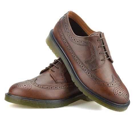 MENS LEATHER BROGUES Casual Smart Lace Up Formal Oxford Work Office ...