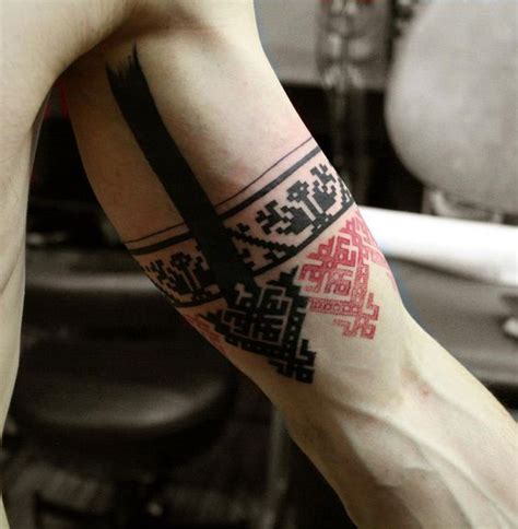 Repeating Slavic Pattern Arm Band Tattoo | Slavic tattoo, Pattern tattoo, Arm band tattoo